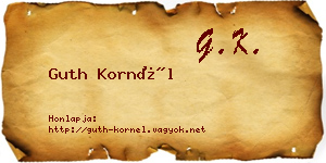 Guth Kornél névjegykártya
