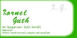 kornel guth business card